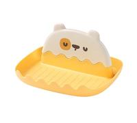 Reste à la cuillère avec porte-couvercle épaissis d'organisateur de cuisine multi-fonctionnaire durable pour le rangement de comptoir PP Matériau 8 x 15,5 x 17cm (Jaune)