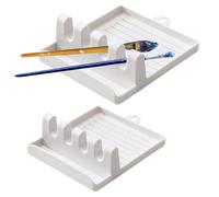 Reste à Un Pinceau, Porte-Pinceau en Plastique de 2 PCS avec 4 emplacements, Porte-Stylo Chinois de Calligraphie, Porte-brossage pour Pinceau pour Pinceau