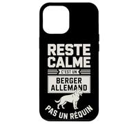 Reste Calme C'est Un Berger Allemand Pas Un Requin Coque pour iPhone 12 Pro Max