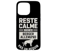 Reste Calme C'est Un Berger Allemand Pas Un Requin Coque pour iPhone 15 Pro Max