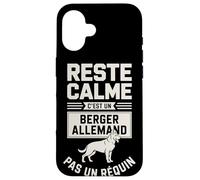 Reste Calme C'est Un Berger Allemand Pas Un Requin Coque pour iPhone 16