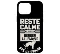Reste Calme C'est Un Berger Allemand Pas Un Requin Coque pour iPhone 16 Pro Max