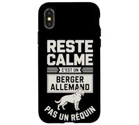 Reste Calme C'est Un Berger Allemand Pas Un Requin Coque pour iPhone X/XS