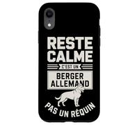 Reste Calme C'est Un Berger Allemand Pas Un Requin Coque pour iPhone XR