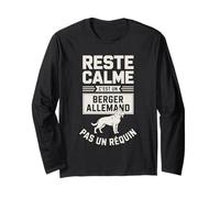 Reste Calme C'est Un Berger Allemand Pas Un Requin Manche Longue