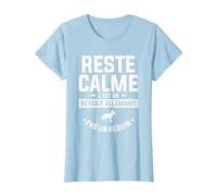 Reste Calme C'est Un Berger Allemand Pas Un Requin T-Shirt, Femme, Bleu Céleste, L