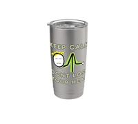 Reste calme et ne perds pas la tête Gobelet isotherme en acier inoxydable double paroi