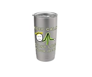 Reste calme et ne perds pas la tête Gobelet isotherme en acier inoxydable double paroi