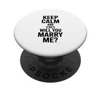 Reste Calme et Veux-tu m'épouser PopSockets PopGrip Adhésif