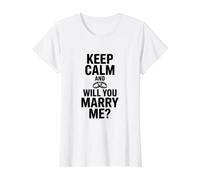 Reste Calme et Veux-tu m'épouser T-Shirt Graphique avec Valeur