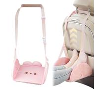Reste Du Pied Du Siège De Voiture - Hamac À Pied Pour Le Vol Et Les Voyages En Voiture, Les Pieds D'avion Réglables Repos Avec Conception De Dessin Animé, Support De Jambe Portable En Tissu PU | Hamac
