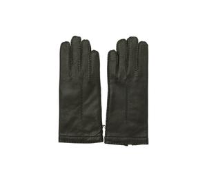 Restelli gants femme verts en cuir doublés cachemire - 7.5