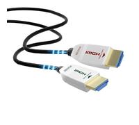 RESTEQ Câble HDMI fibre optique FeizLink 1 m, HDMI 2.0 18 Gbps, 4K à 60 Hz, HDR10, ARC, connecteurs plaqués or, coque alliage de zinc