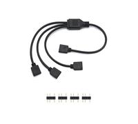RESTEQ Câble Répartiteur ARGB 5V 3 Broches 1 vers 3, Rallonge RGB Adressable 30 cm pour Ventilateurs PC