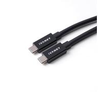 RESTEQ Câble USB-C Double Haute Vitesse pour Données et Charge, 40Gbps, Power Delivery 100W, 1,2 m, Compatible avec Ordinateurs Portables USB-C, Stations d’Accueil et Écrans 8K