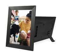 RESTEQ Cadre Photo Numérique 10,1 Pouces avec Wi-FI, Écran Tactile IPS HD, Mémoire 32 Go, Rotation Automatique, Diaporama, Noir