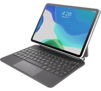 RESTEQ Etui avec Clavier Espagnol pour iPad Pro 10.9/11 - Clavier Magique avec rétroéclairage 7 Couleurs et trackpad QWERTY