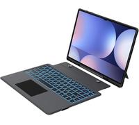 RESTEQ Étui Clavier Bluetooth QWERTZ pour Samsung Galaxy Tab S10/S9/S8 Ultra 14.6, trackpad, Clavier LED, charnière réglable 270°, Porte S Pen, Auto Veille