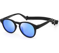 RESTEQ Lunettes de soleil polarisées bébé et tout-petit UV400 monture souple TPE avec sangle réglable 0-36 mois