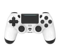 RESTEQ Manette sans fil pour PS4/PS4 Slim/PS4 Pro, PC, Android, blanc