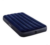 RESTEQ Matelas Gonflable 1 Place 191 x 99 x 25 cm, Lit d’Appoint Bleu Floqué avec Structure Style Dura Beam pour Maison et Camping
