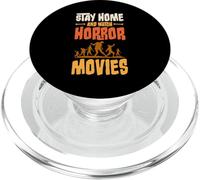 Restez à la Maison et Regardez des Films d'horreur Zombies Funny Halloween PopSockets PopGrip pour MagSafe