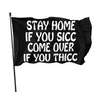 Restez à la maison si vous voulez venir si vous voulez Drapeau 3x5 pieds Bannière Affiche Toile de fond décorative Décoration murale Polyester Appliquer au jardin Cour Maison Dindoor Extérieur