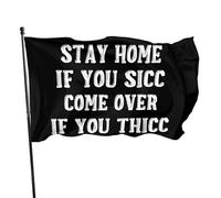 Restez à la maison si vous voulez venir si vous voulez Drapeau 3x5 pieds Bannière Affiche Toile de fond décorative Décoration murale Polyester Appliquer au jardin Cour Maison Dindoor Extérieur