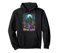 Restez à l'écart ou Sinon manoir Gothique hanté Halloween Sweat à Capuche