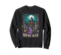 Restez à l'écart ou Sinon manoir Gothique hanté Halloween Sweatshirt
