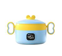 Restez Au Chaud Bols Bébé, Bols Alimentaires Pour Enfants En Acier Inoxydable Avec Couvercles, Bol Isotherme Pour Bébé Température Constante, Boîte à Lunch Chauffe Aliments Pour Bébé Enfant (Bleu)