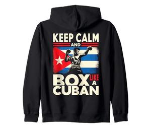 Restez Calme et boxez comme Un Esprit cubain Sweat à Capuche