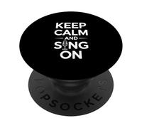 Restez Calme et chantez sur Music Lover PopSockets PopGrip Adhésif