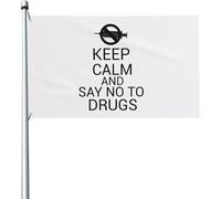 Restez Calme Et Dites Non À La Drogue Drapeaux Décoratif Colorée Drapeau De Jardin Durable Bannière Pour Extérieure Intérieure Pelouse 90X150Cm