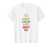 Restez Calme et enfilez Une Couette T-Shirt Graphique avec Valeur, Homme, Blanc, XL