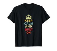 Restez Calme et enfilez Une Couette T-Shirt Graphique avec Valeur, Homme, Noir, XL