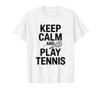 Restez Calme et jouez au Tennis T-Shirt Graphique avec Valeur