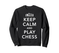 Restez Calme et jouez aux échecs en Blanc Sweatshirt