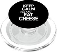 Restez Calme et Mangez du Fromage pour Les Amoureux de la Nourriture drôle PopSockets PopGrip pour MagSafe