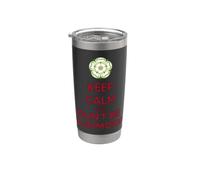 Restez calme et ne vous laissez pas embrouiller Yorkshire Dailect Gobelet isotherme en acier inoxydable double paroi