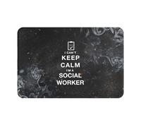 Restez Calme, Je suis Travailleur Social. Paillasson D'Entree Absorbant Paillasson Intérieur Antidérapant Tapis De Bain pour Chambre Baignoire Cuisine 40X60Cm