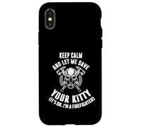 Restez Calme, Laissez-Moi sauver Votre Minou. C'est Bon, Je suis Pompier Coque pour iPhone X/XS