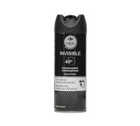 Restez frais et sans traces pendant 48H - Déodorant spray anti-transpirant Invisible Carrefour Men, format 200mL - Lot de 4
