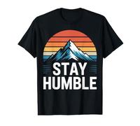 Restez Humble Montagne avec rétro T-Shirt Graphique avec Valeur