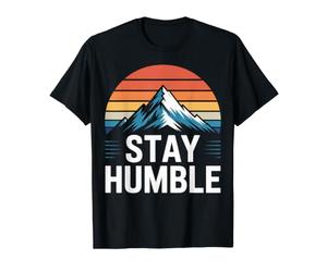 Restez Humble Montagne avec rétro T-Shirt Graphique avec Valeur