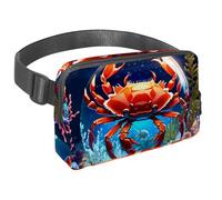 Restez les mains libres lors de votre aventure avec notre sac banane de voyage, parfait pour les hommes et les femmes, la course, la marche, la randonnée et le cyclisme, boule de cristal crabe,