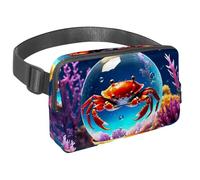 Restez les mains libres lors de votre aventure avec notre sac banane de voyage, parfait pour les hommes et les femmes, la course, la marche, la randonnée et le cyclisme, boule de cristal crabe,