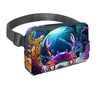 Restez les mains libres lors de votre aventure avec notre sac banane de voyage, parfait pour les hommes et les femmes, la course, la marche, la randonnée et le cyclisme, boule de cristal crabe,