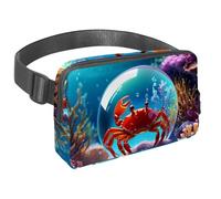 Restez les mains libres lors de votre aventure avec notre sac banane de voyage, parfait pour les hommes et les femmes, la course, la marche, la randonnée et le cyclisme, boule de cristal crabe,