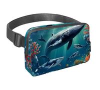 Restez mains libres et à la mode avec notre sac banane de voyage pour homme et femme, un sac à bandoulière pour la course, la marche, la randonnée et le vélo, baleine mignonne, Multicolore #01,